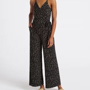 Kaileigh Black and White Patterned Jumpsuit